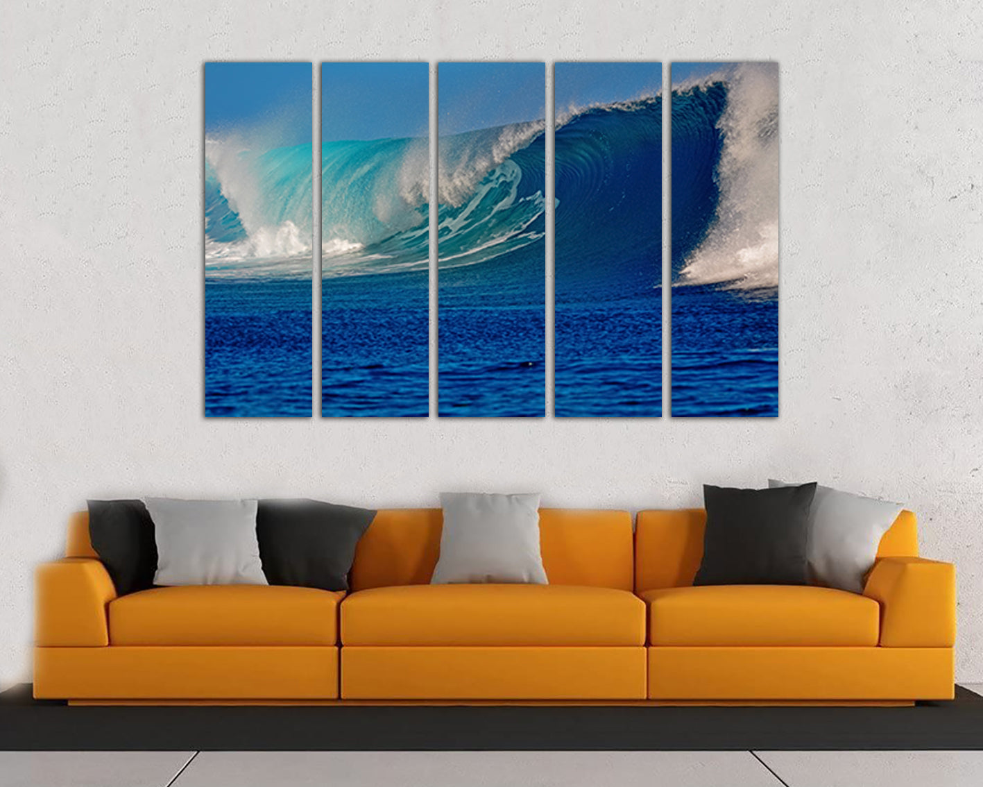 Large canvas art Ocean Waves print Water decor Landscape Nature artwork