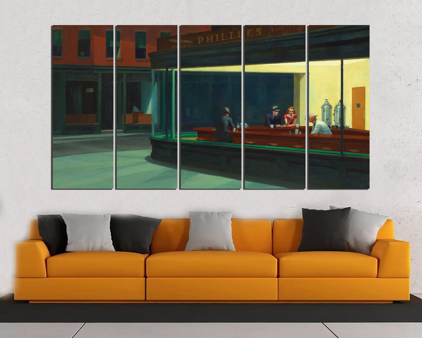 Nighthawks canvas Edward Hopper art works Painting print reproduction Ready to hang