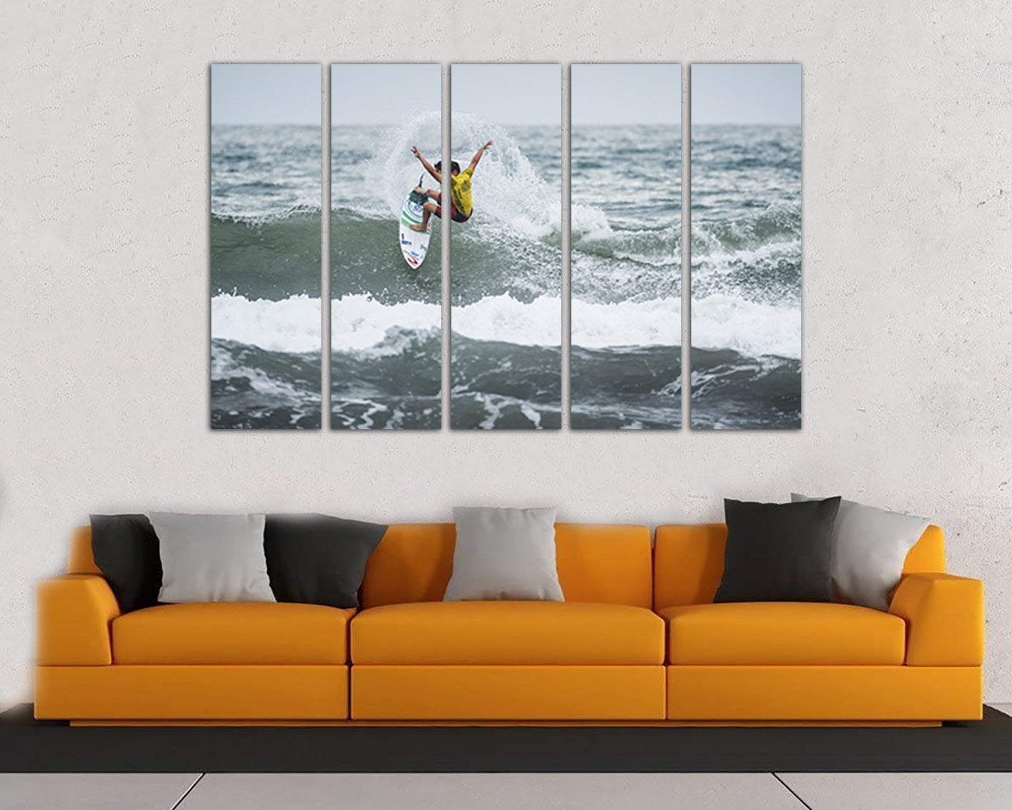Surfing print Wall art canvas Sports décor Surfer photo Seascape