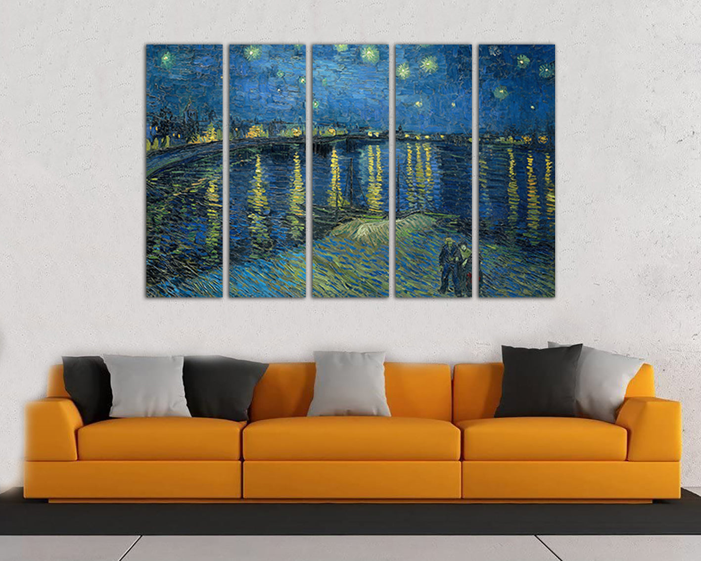 Vincent Van Gogh starry night canvas Rhône Starry night art works