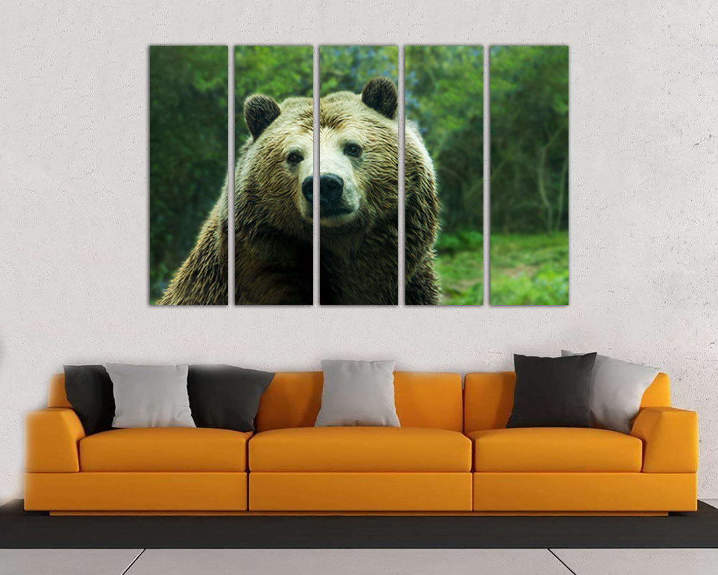 Bear canvas Animals print decor Ready to hang