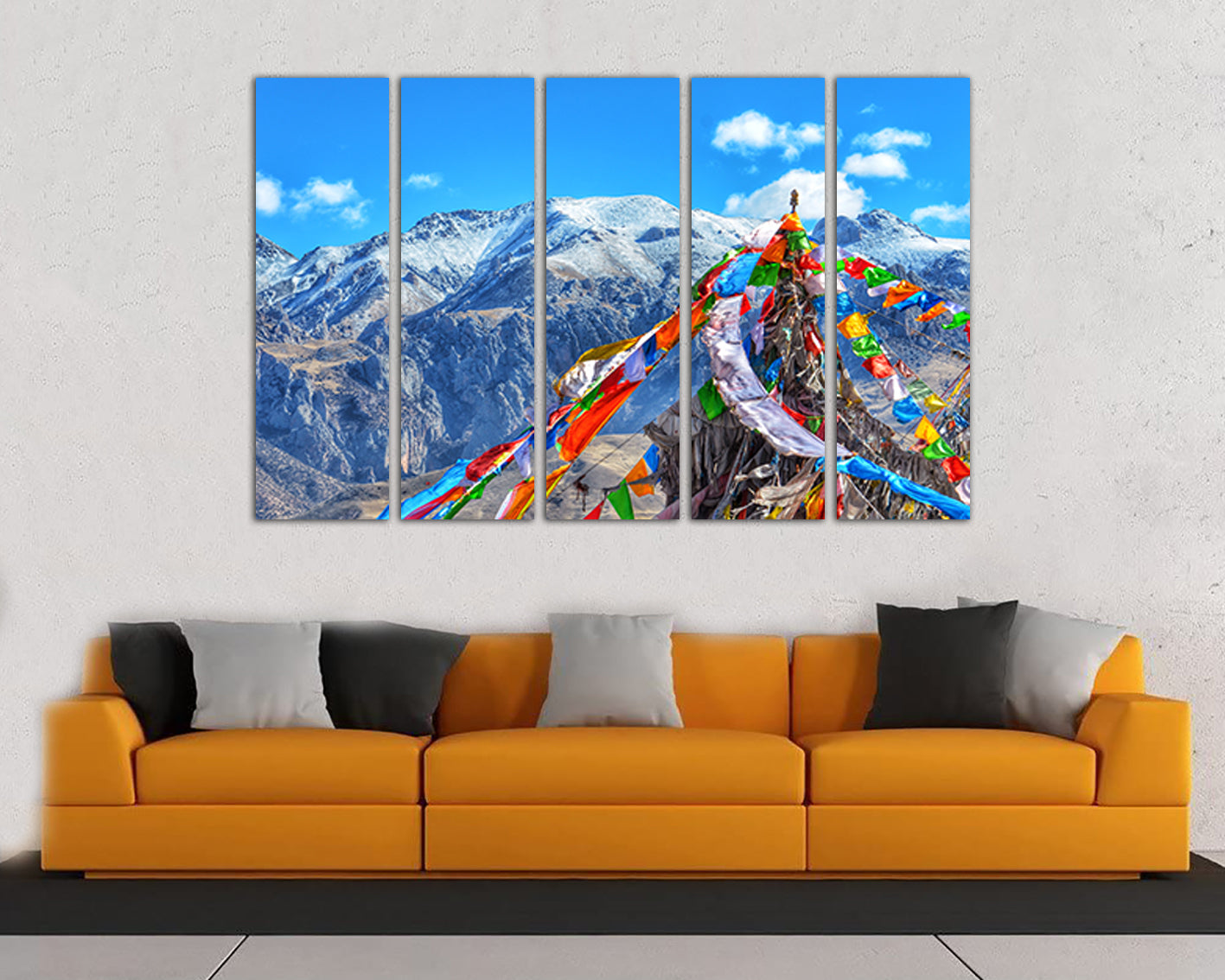 Tibet canvas Asia wall art Mountain decor Buddhism print Mountains Everest art works