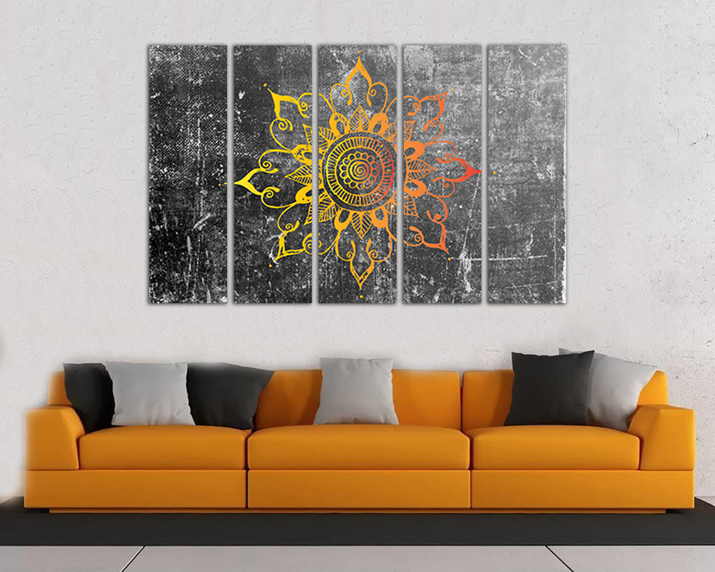 Mandala canvas Chakra wall art Spiritual decor Zen boho artwork Sakral print