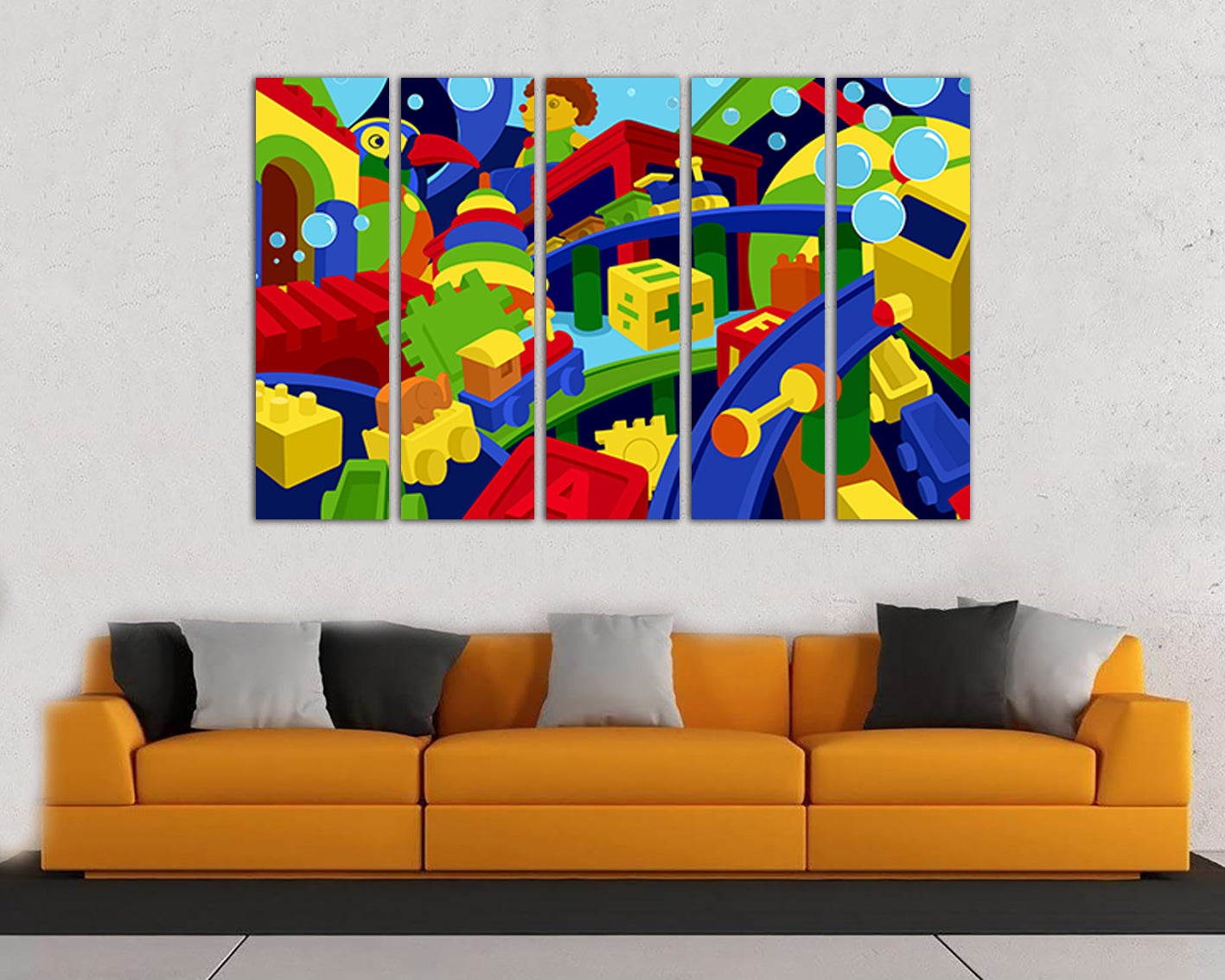 Kids toys canvas Nursery decor Kids wall art Child room print