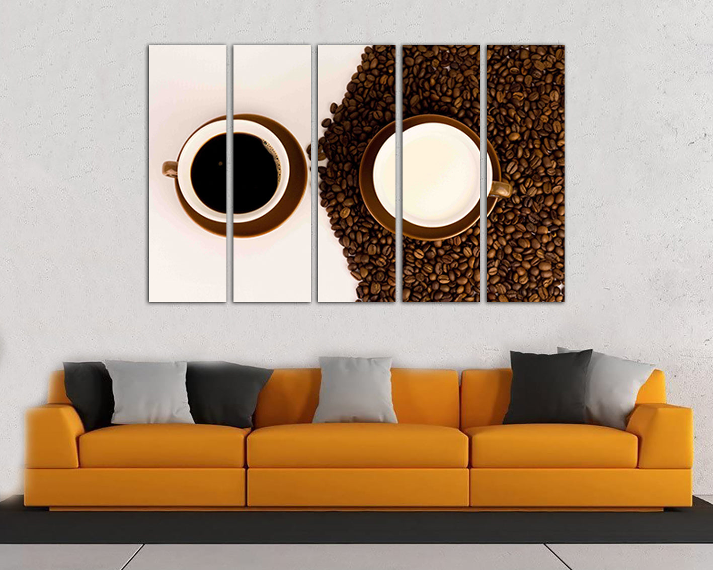 Coffee canvas Cafe decor Drink wall art Cappuccino print Loved drink gift Kitchen photo