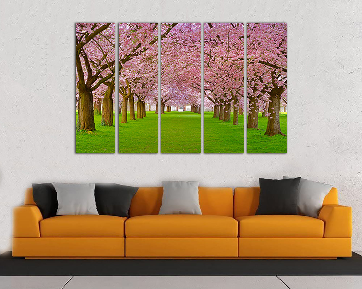 Sakura print on canvas Landscape art Flower cherry blossom spring wall decor