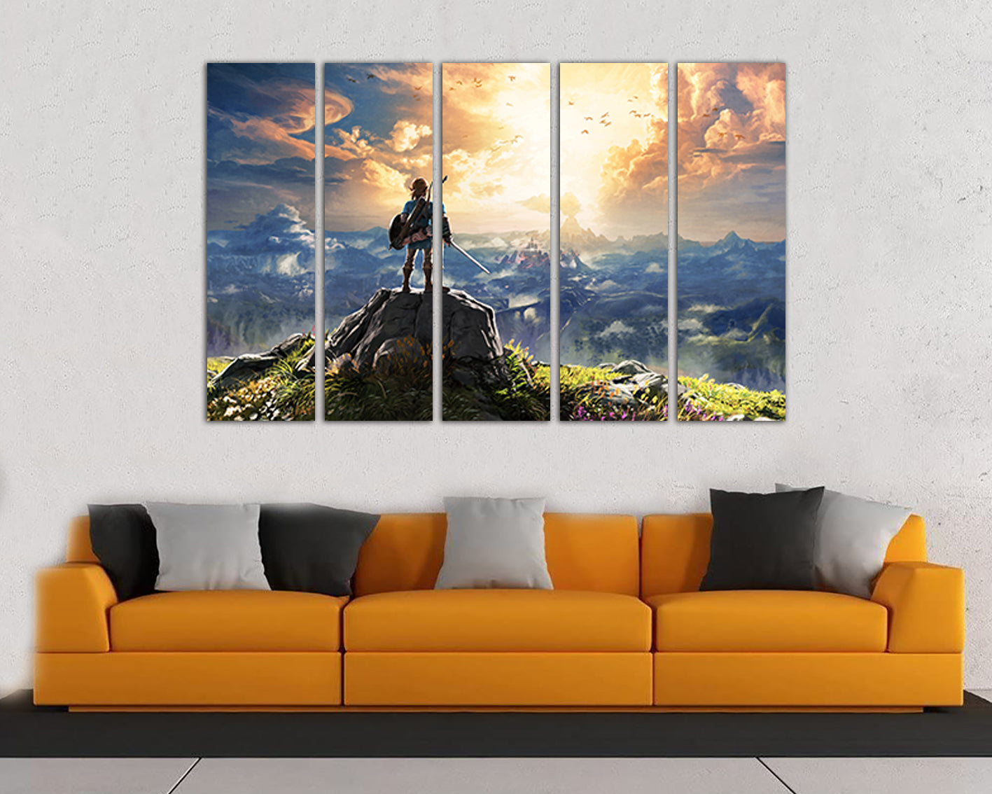 The legend of Zelda Print on canvas Zelda art works room art Gift Anime decor