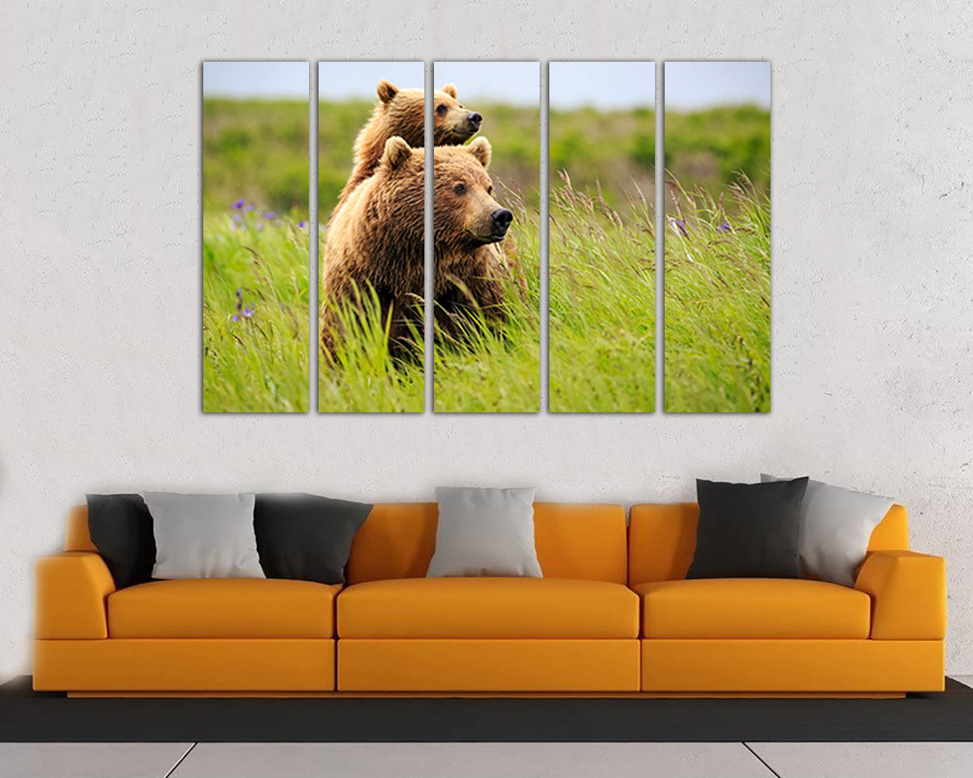 Bear canvas Animal decor Little Bear Mama bear wall art Hunting Bear decor