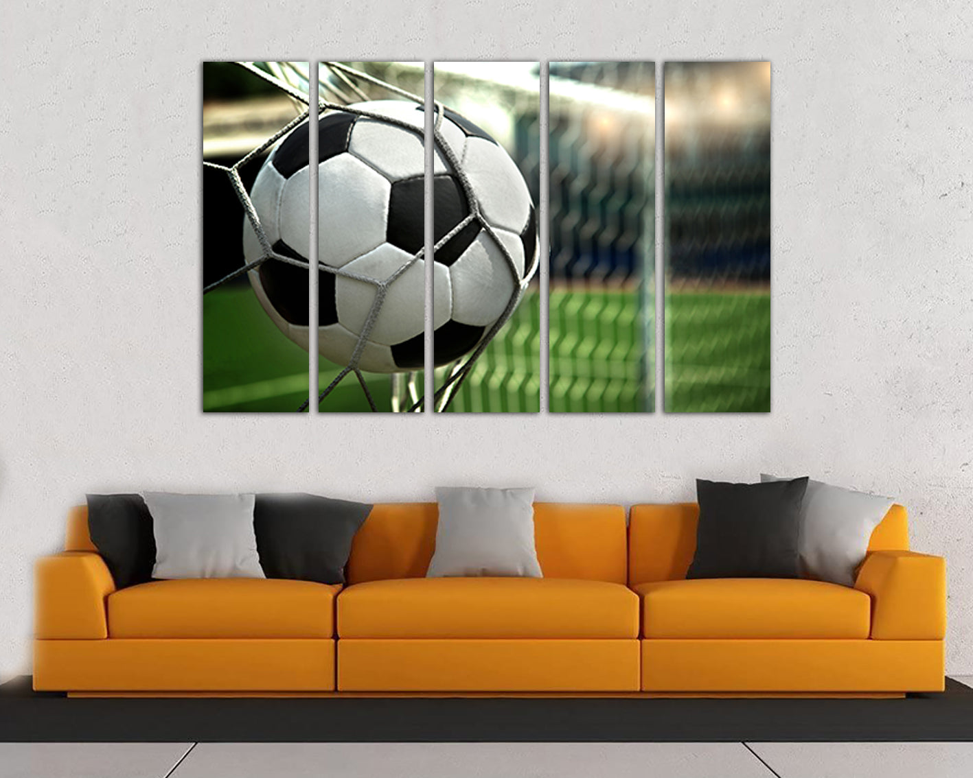 Soccer ball canvas Football wall art Sports décor