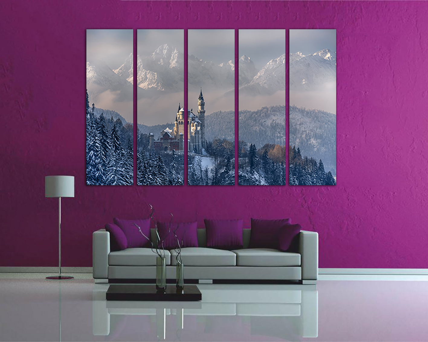 Neuschwanstein art Germany canvas Castle travel decor Landscape home print Bavaria artwork
