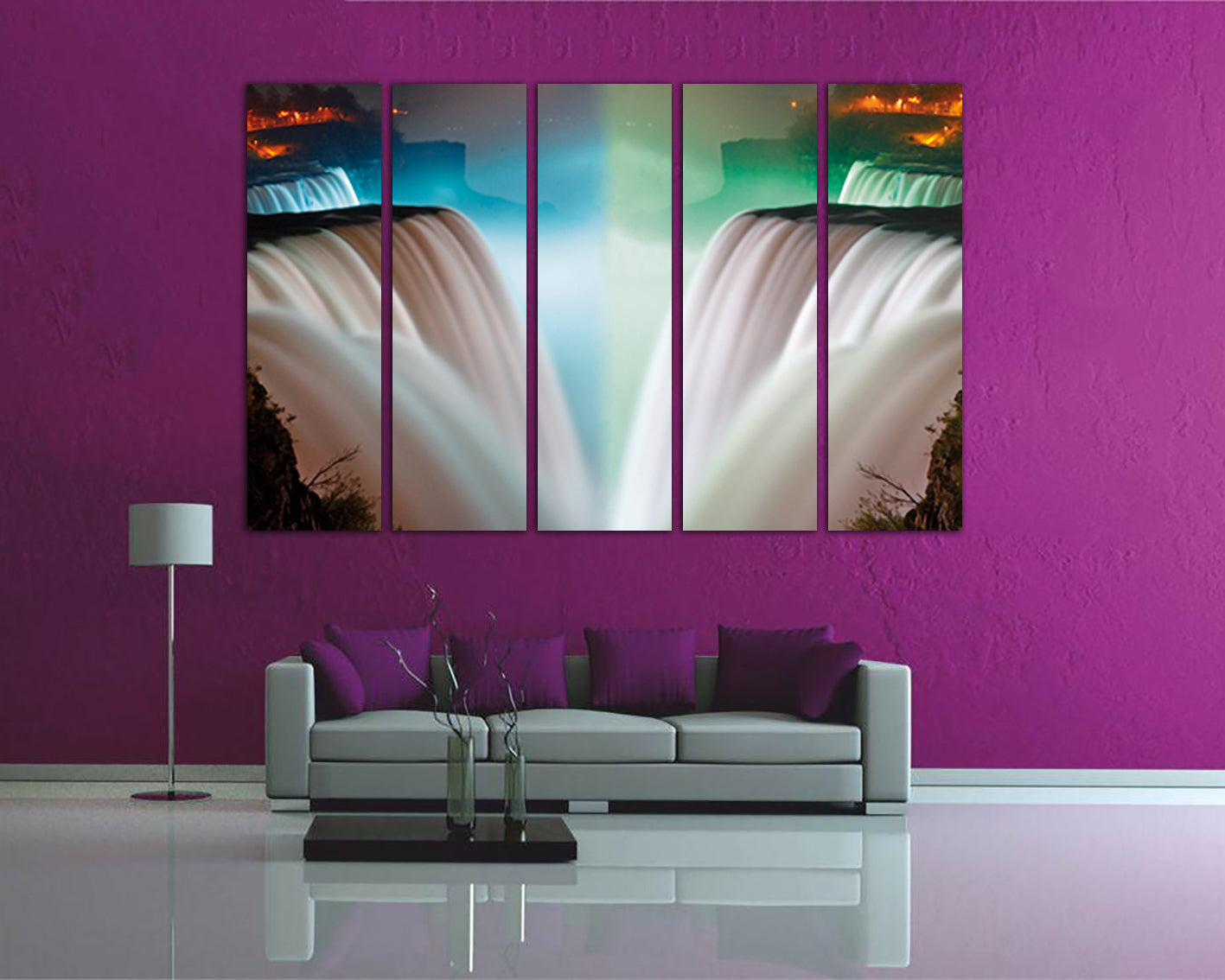 Niagara fall Waterfall canvas Panoramic nature wall art