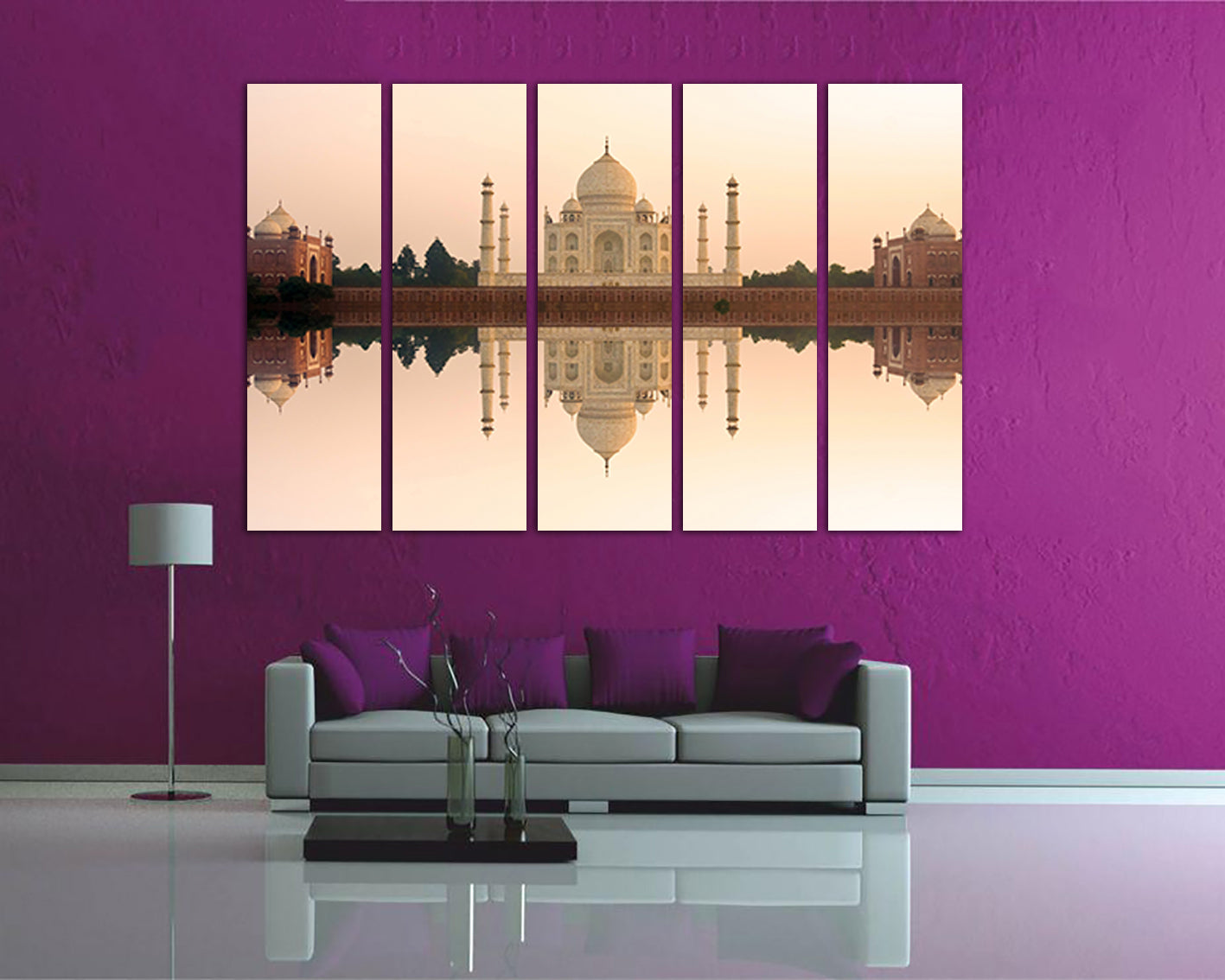 Taj Mahal canvas India wall art travel Interior décor