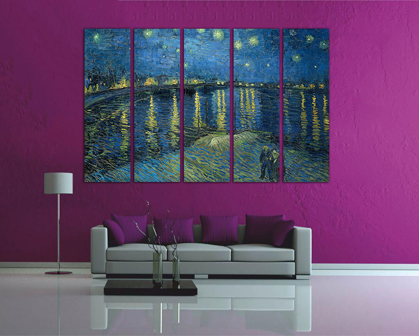Vincent Van Gogh starry night canvas Rhône Starry night art works