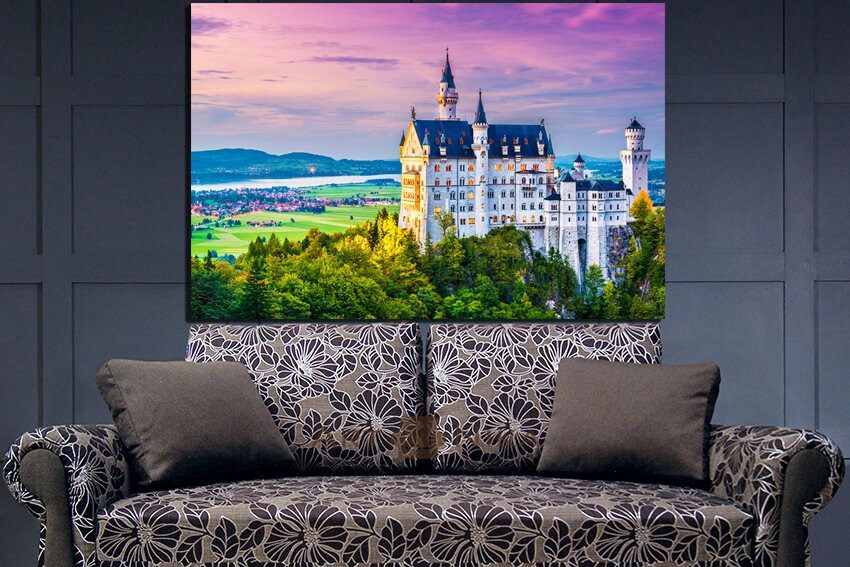Neuschwanstein castle Germany canvas Bavaria travel Romantic wall decor