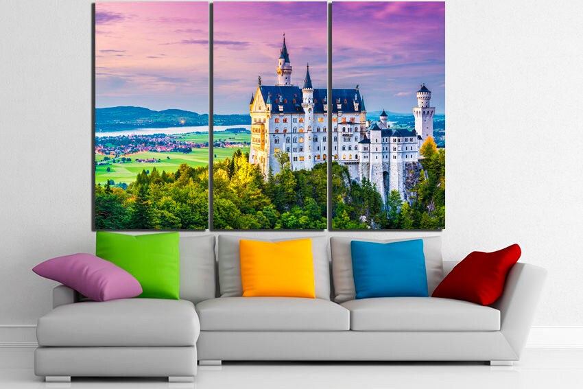 Neuschwanstein castle Germany canvas Bavaria travel Romantic wall decor