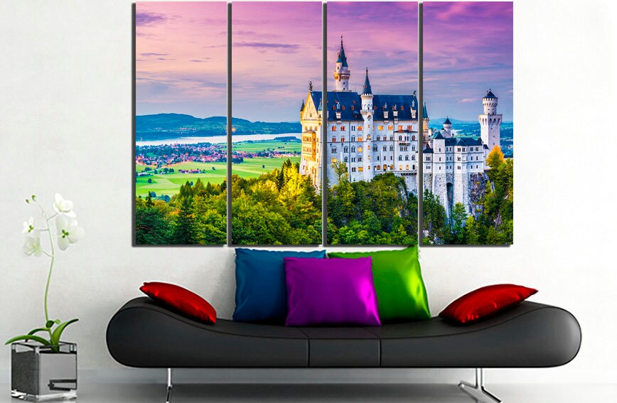 Neuschwanstein castle Germany canvas Bavaria travel Romantic wall decor