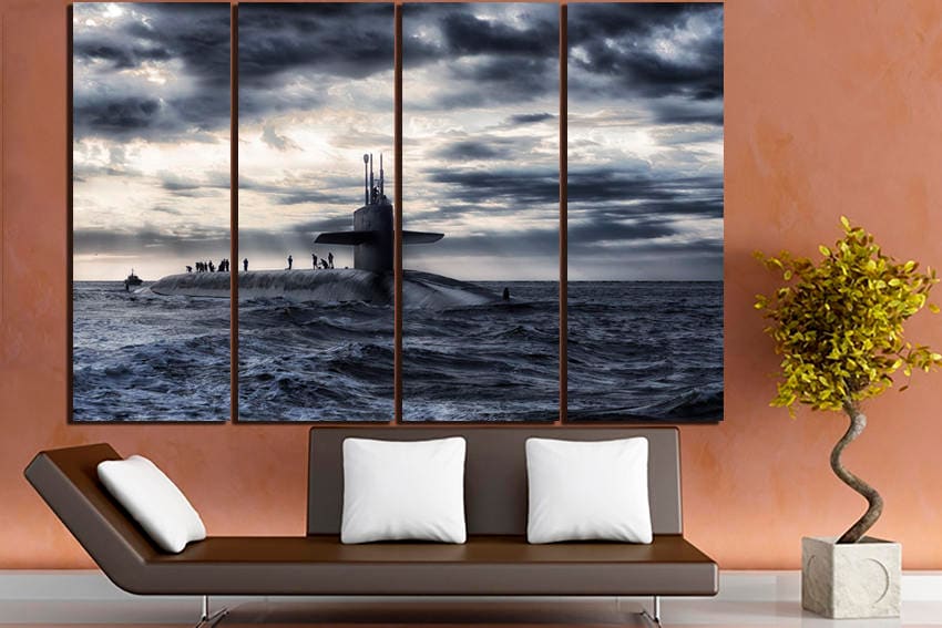 Submarine art Ocean canvas Mechanism print