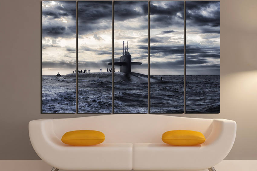 Submarine art Ocean canvas Mechanism print