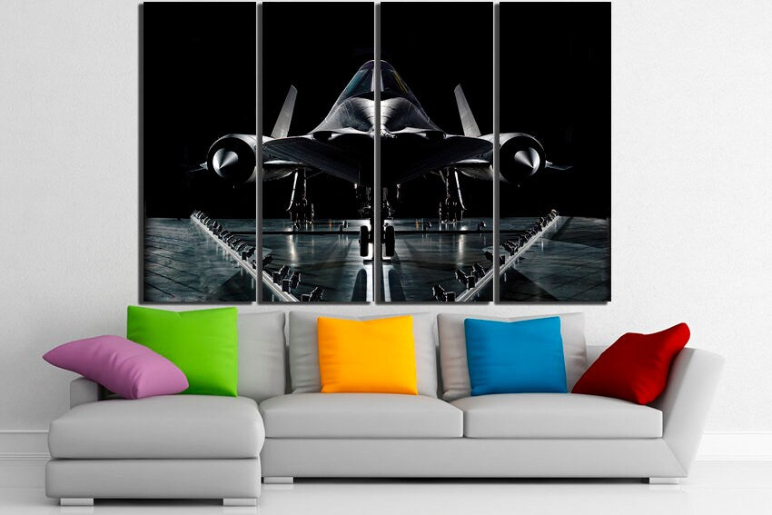 Blackbird decor Lockheed Plane art prints Aircraft mechanism canvas Man cave decor Aviation gift Military plane