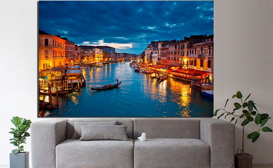 Venice Italy print on canvas Gondola travel decor