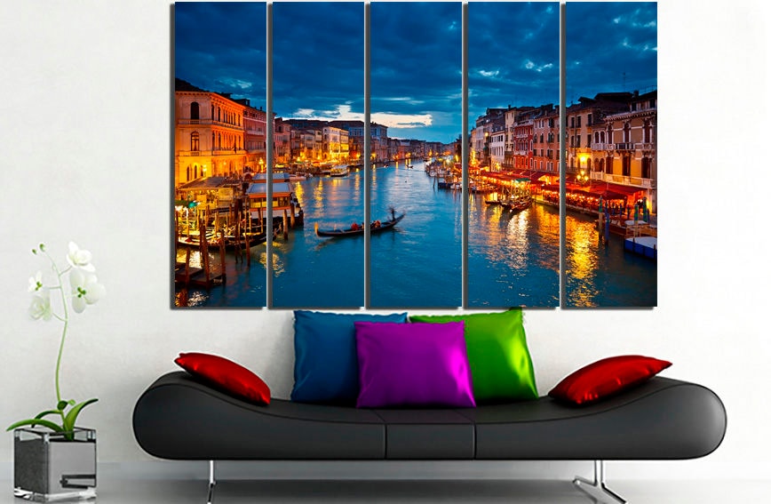 Venice Italy print on canvas Gondola travel decor