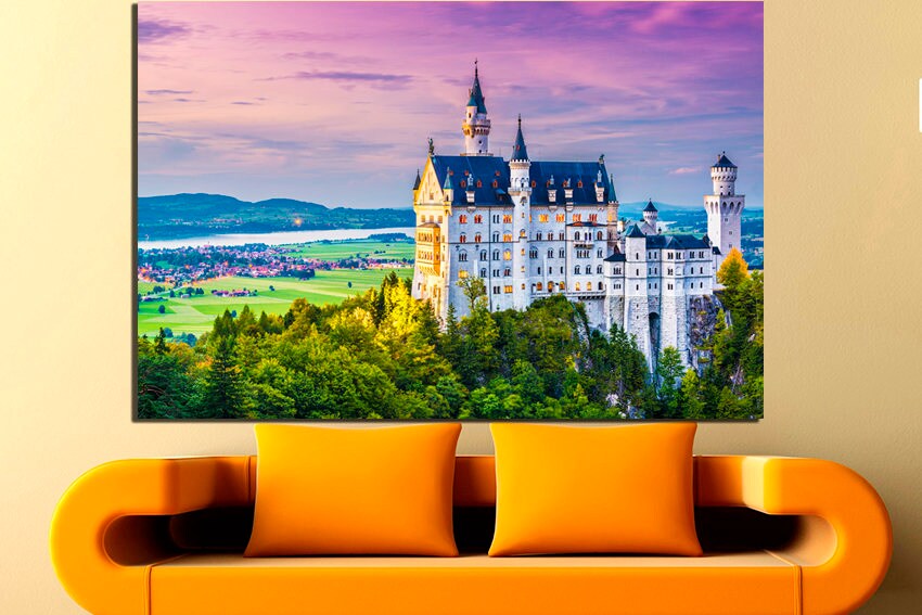 Neuschwanstein castle Germany canvas Bavaria travel Romantic wall decor