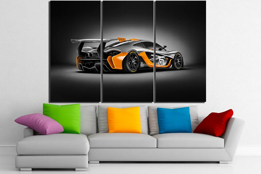 Print on canvas Sportcar wall print Racing decor Mechanism art Driver gift