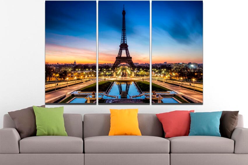 Paris wall art France canvas Tour Eiffel travel décor