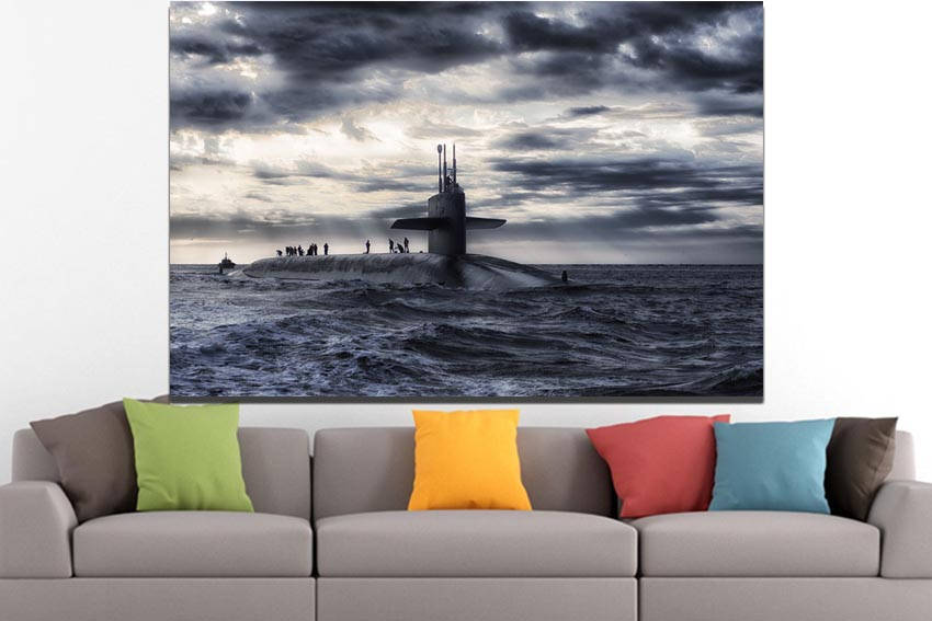 Submarine art Ocean canvas Mechanism print