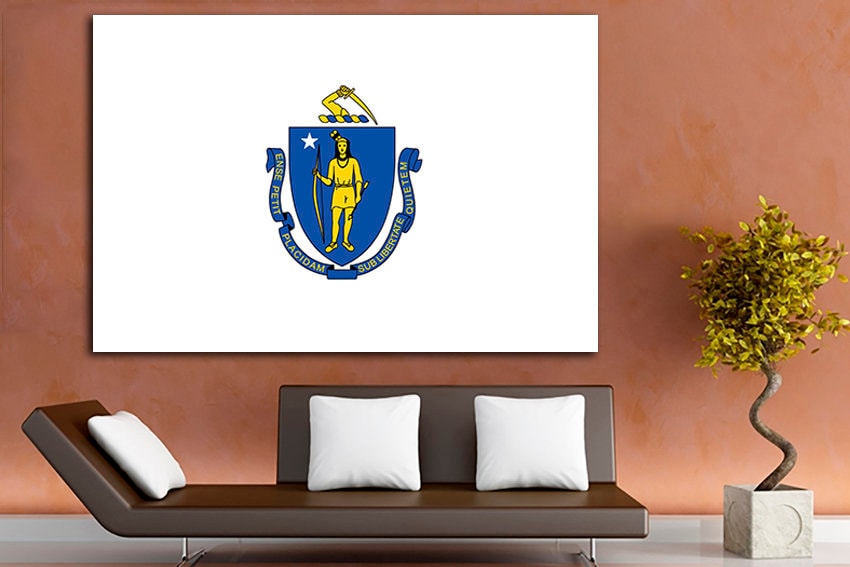 Massachusetts state Print on canvas Massachusetts art Massachusetts photo Massachusetts canvas Massachusetts print Massachusetts flag Photo