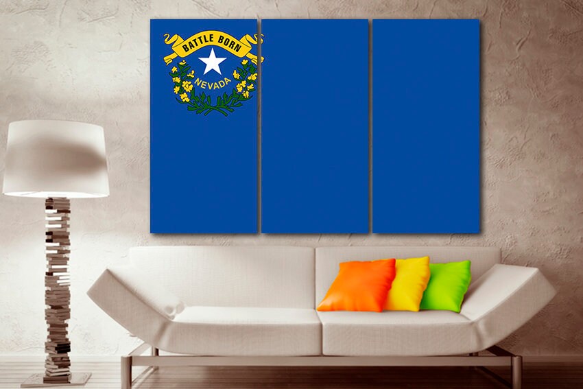 Nevada state Flag print Nevada flag art Nevada flag decor Nevada flag canvas Nevada flag print Art print Office decor Poster flag Photo art