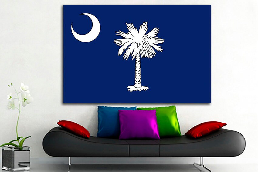South Carolina state Wall decor South Carolina flag South Carolina art South Carolina decor South Carolina print South Carolina canvas Print