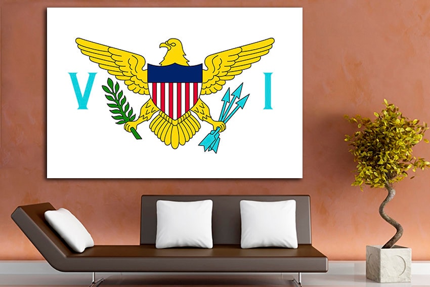 Virgin Islands state Virgin Islands flag Wall decor Virgin Islands art Virgin Islands decor Virgin Islands print Flag print Printable art