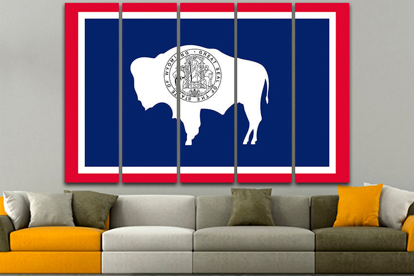 Wyoming state Wyoming flag Wall canvas Wyoming flag art Wyoming flag photo Wyoming flag print Wyoming flag canvas Flag photo Flag canvas art