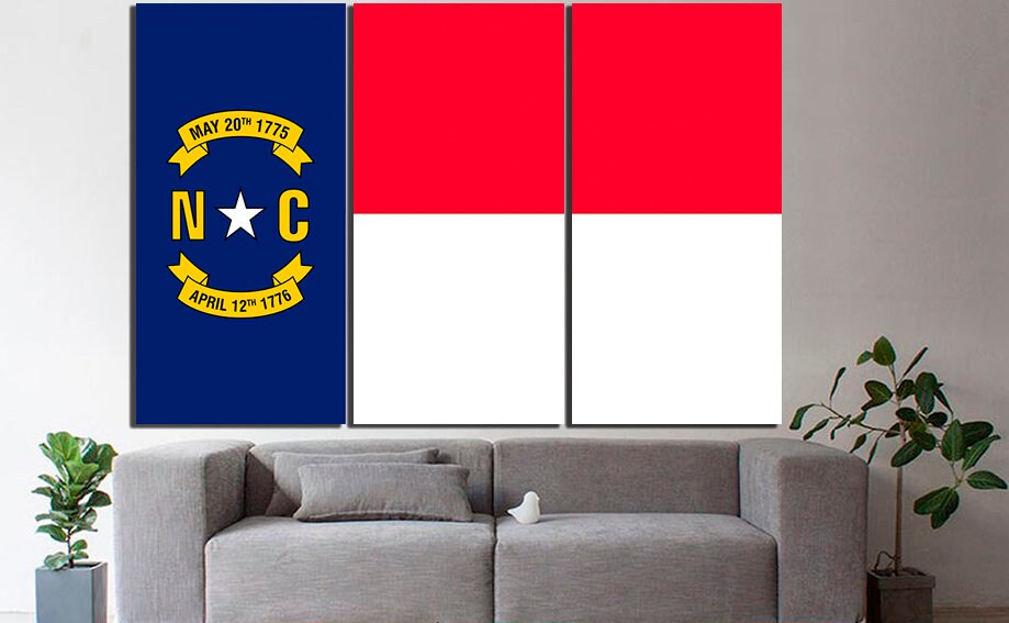 North Carolina state North Carolina flag Print art North Carolina art North Carolina photo North Carolina print Carolina canvas Poster flag