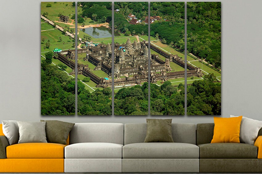 Angkor Wat Print art Landscape Khmer Empire Ancient Khmer canvas Travel Ready to hang