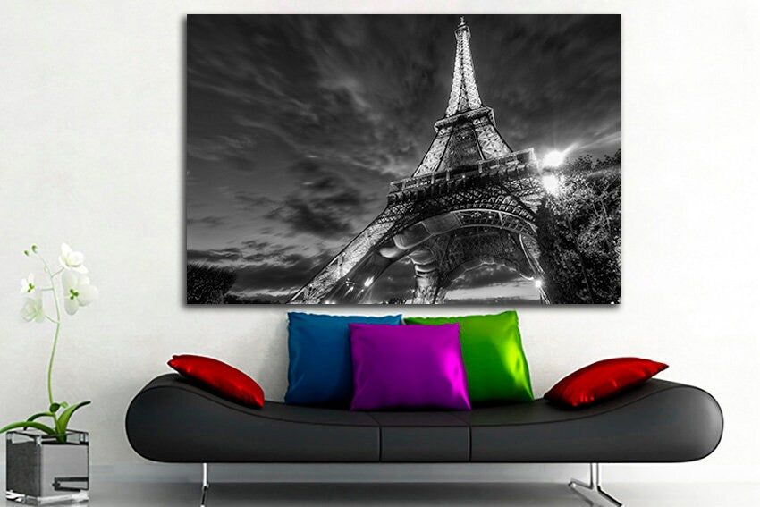 Eiffel Tower canvas Paris print travel decor