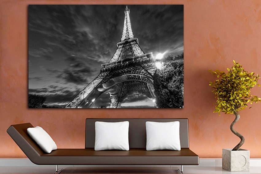 Eiffel Tower canvas Paris print travel decor