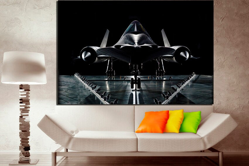 Blackbird decor Lockheed Plane art prints Aircraft mechanism canvas Man cave decor Aviation gift Military plane