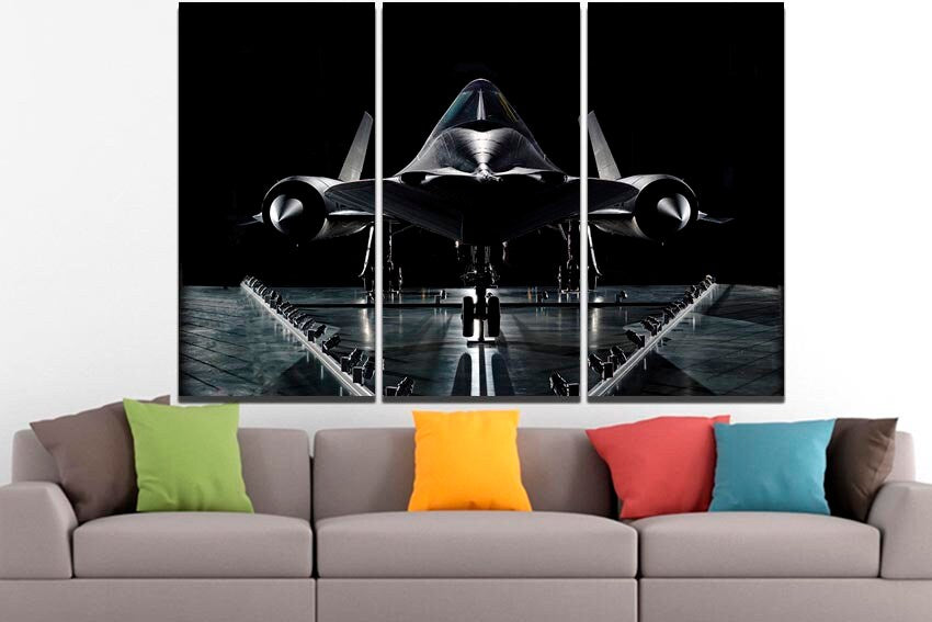 Blackbird decor Lockheed Plane art prints Aircraft mechanism canvas Man cave decor Aviation gift Military plane