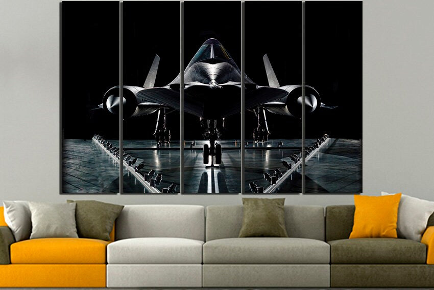 Blackbird decor Lockheed Plane art prints Aircraft mechanism canvas Man cave decor Aviation gift Military plane