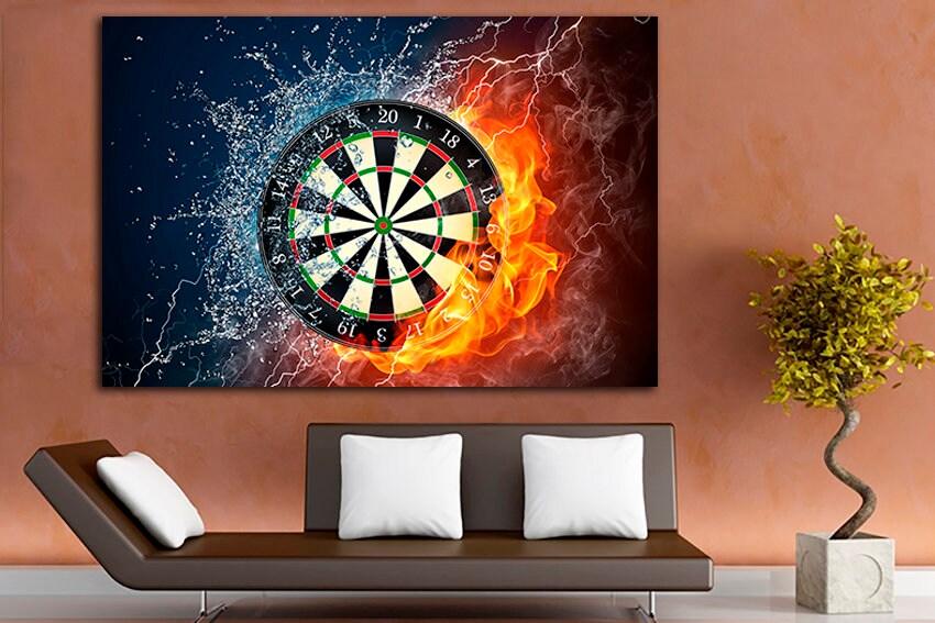 Darts wall art Game home decor Target print office decor ready to hang
