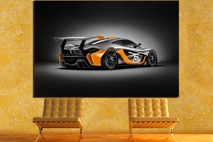 Print on canvas Sportcar wall print Racing decor Mechanism art Driver gift