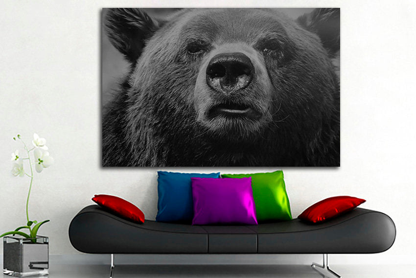 Wild brown Bear print Childrens wall decor Grizzly bear animal art