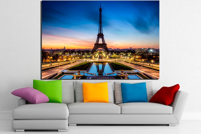 Paris wall art France canvas Tour Eiffel travel décor
