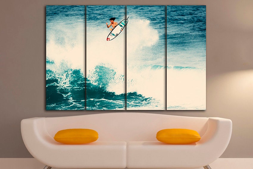 Windsurfing Ocean Print on Canvas sport room decor