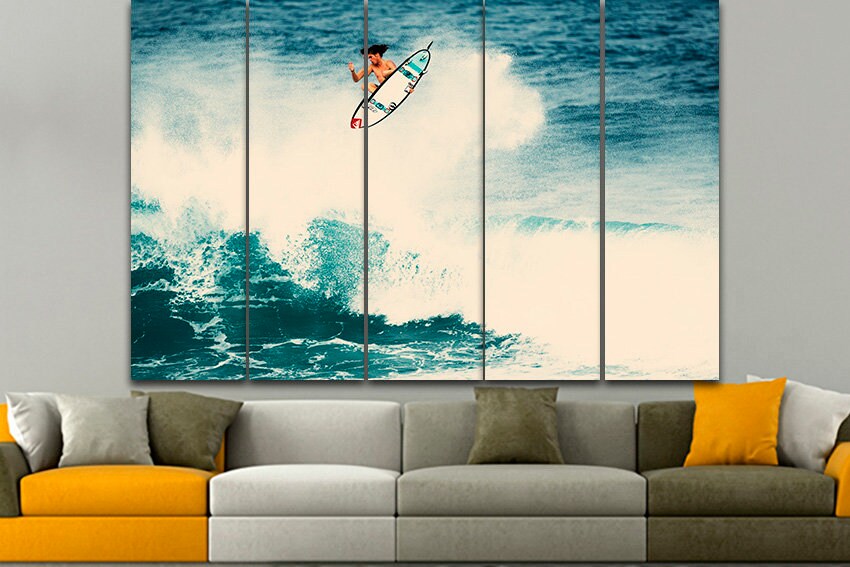 Windsurfing Ocean Print on Canvas sport room decor