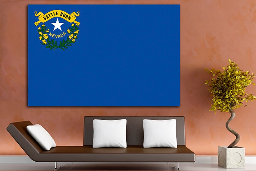 Nevada state Flag print Nevada flag art Nevada flag decor Nevada flag canvas Nevada flag print Art print Office decor Poster flag Photo art