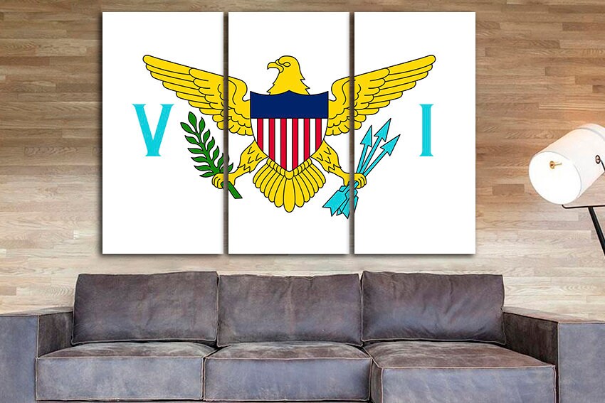 Virgin Islands state Virgin Islands flag Wall decor Virgin Islands art Virgin Islands decor Virgin Islands print Flag print Printable art