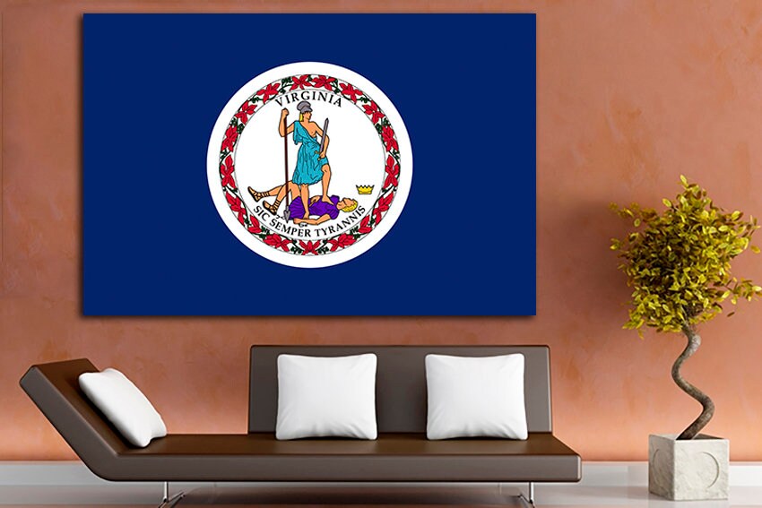 Virginia state Virginia flag Art prints Virginia flag art Virginia flag photo Virginia flag print Flag print Printable art Flag poster Photo